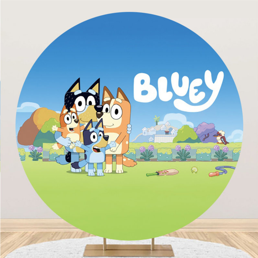 Discount code for Lofaris 50% discount Round Bluey Backdrop for Kids Party as low as 16 8 Free Shipping at Lofarisbackdrop