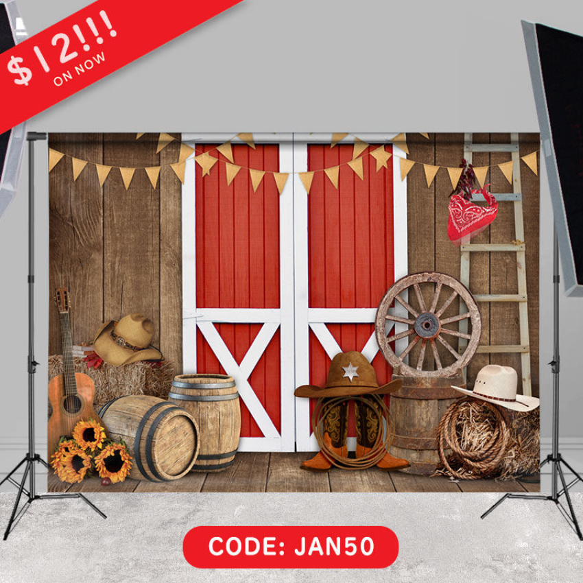 Discount code for Lofaris Cowboy Backdrop 50% discount 12 for Birthday Free Shipping at Lofarisbackdrop