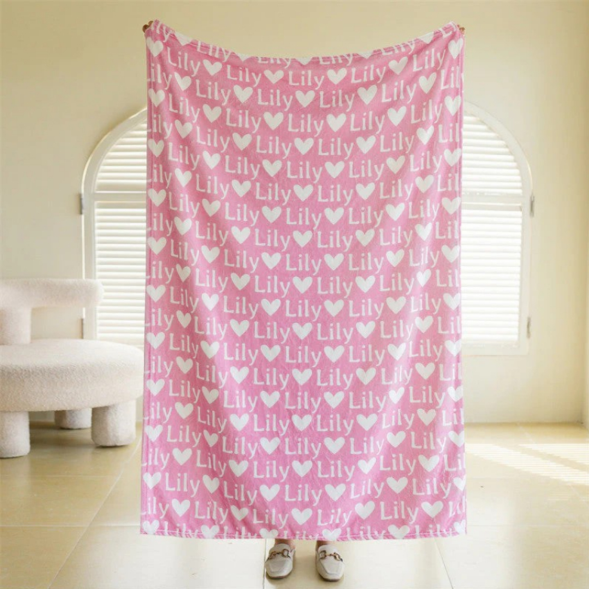 Discount code for Lofaris Pink Custom Name Blanket 60% discount 10 for Girl Gift Lady Free Shipping at Lofarisbackdrop