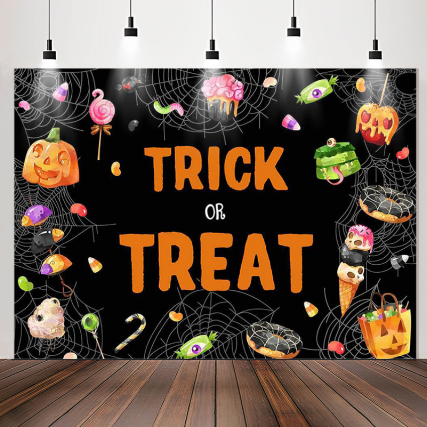 Discount code for Lofaris Trick Or Treat Halloween Backdrop 9 6 Microfiber Cloth Free Shipping for Kids Event at Lofarisbackdrop