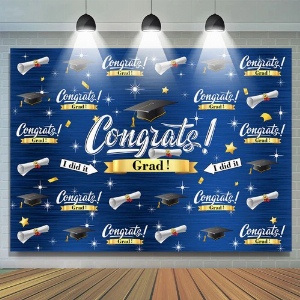 Discount code for Save Extra 30% discount Lofaris Caps Congrat Grad Party Banner 16 8 Microfiber Backdrop at Lofarisbackdrop