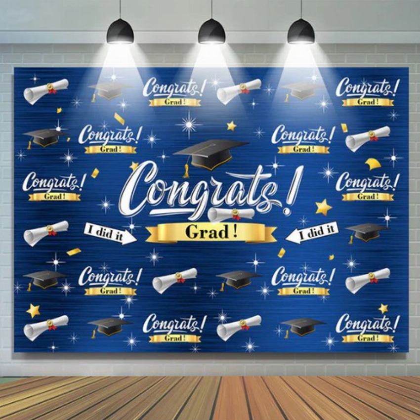 Discount code for Save Extra 30% discount Lofaris Caps Congrat Grad Party Banner 16 8 Microfiber Backdrop at Lofarisbackdrop