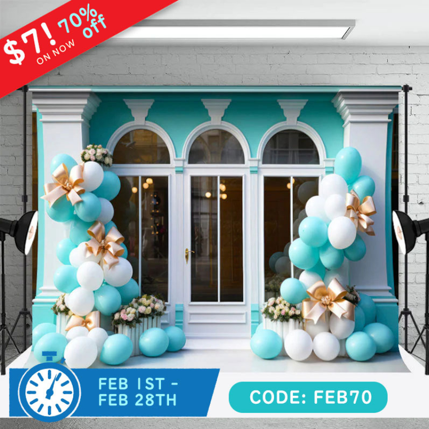 Discount code for Tiffany Blue Birthday Backdrop 70% discount 7 Lofaris Free Shipping at Lofarisbackdrop