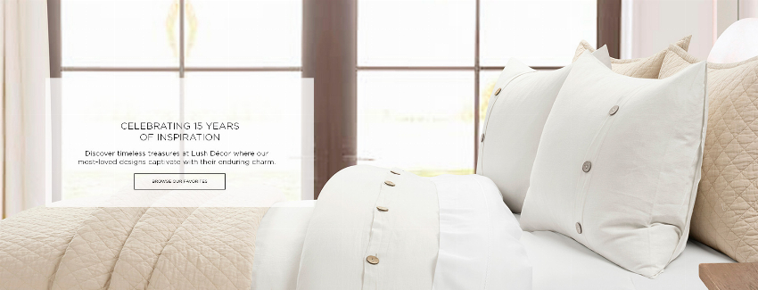 Discount code for 15th Anniversary Sale at Lush Decor at Lush Decor