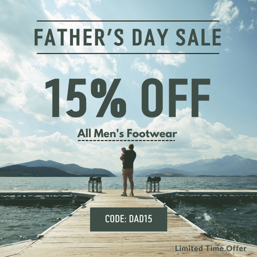 Discount code for Father s Day Sale - 15% discount all mens footwear at Maven Safety Shoes