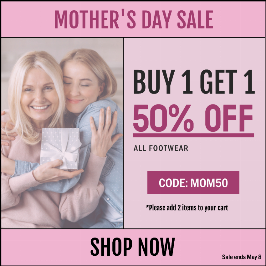 Discount code for Mother s Day Sale - Buy 1 Get 1 at 50% discount at Maven Safety Shoes