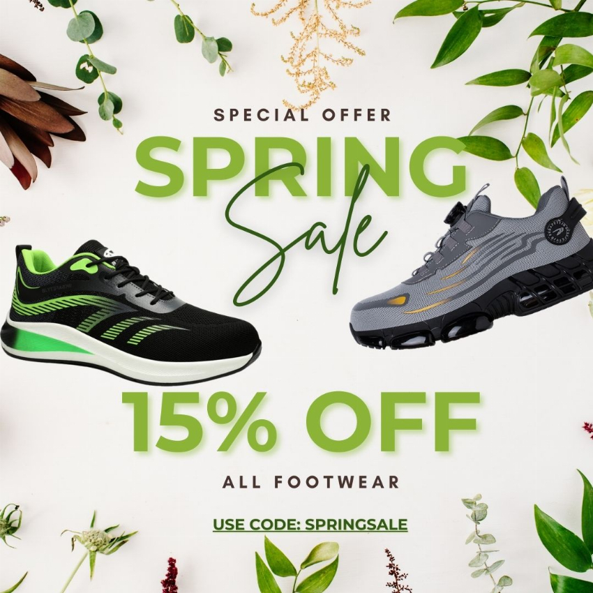 Discount code for Spring Sale - 15% discount All Footwear at Maven Safety Shoes