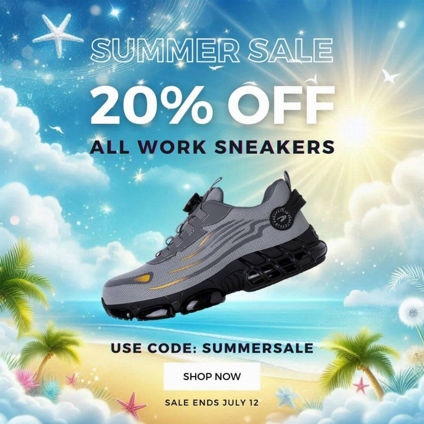 Discount code for Summer Sale - 20% discount All Work Sneakers at Maven Safety Shoes