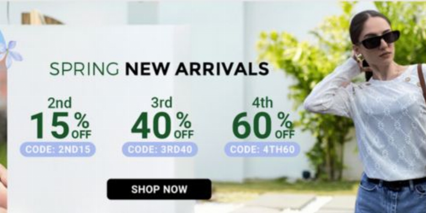 Discount code for Spring New Arrivals at modlily