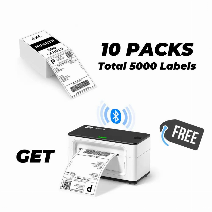 Discount code for MUNBYN purchase label to get free label printer at MUNBYN