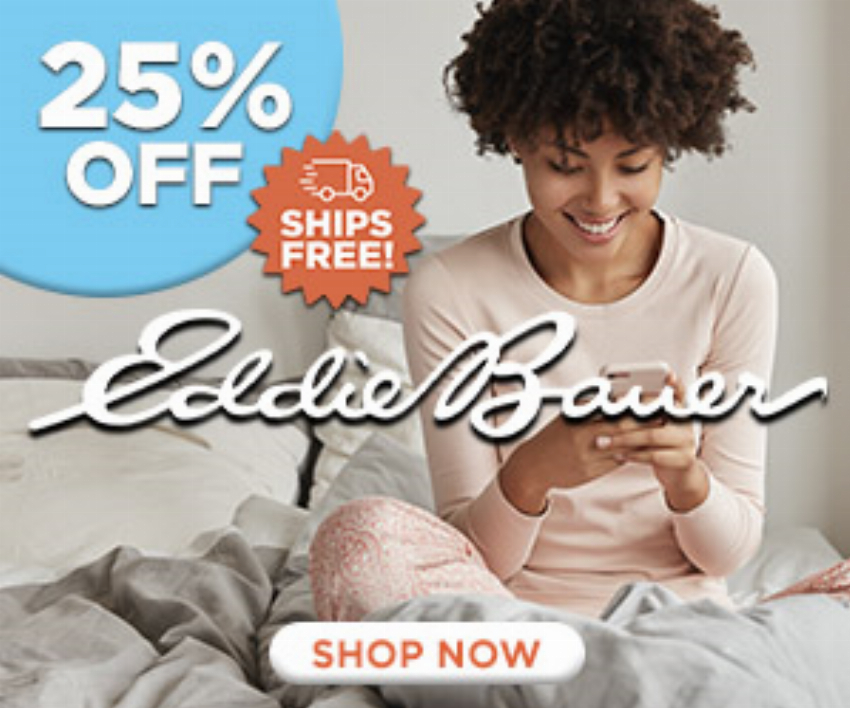 Discount code for Eddie Bauer Sale 25% discount FS at Proozy