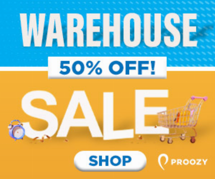 Discount code for Warehouse Sale 50% discount at Proozy