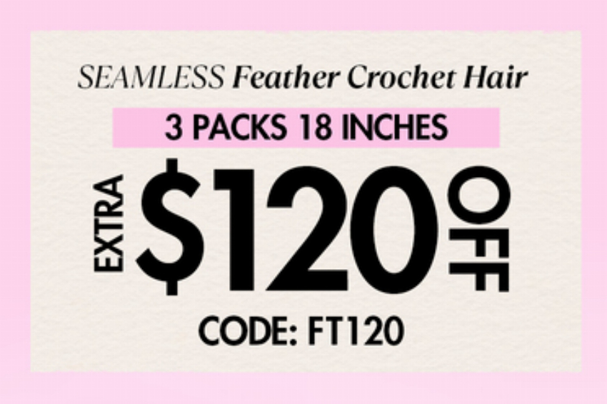 Discount code for Mother s Day Feather Crochet Hair 3 Packs 18 Extra 120 Off at QVR ERNATIONAL