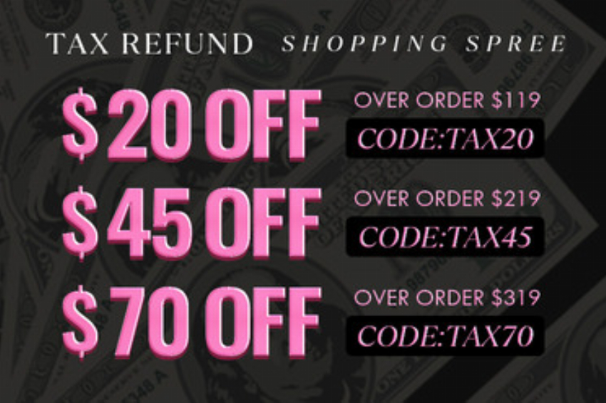 Discount code for QVR Tax Refund Season 70 Off Over Order 319 at QVR ERNATIONAL