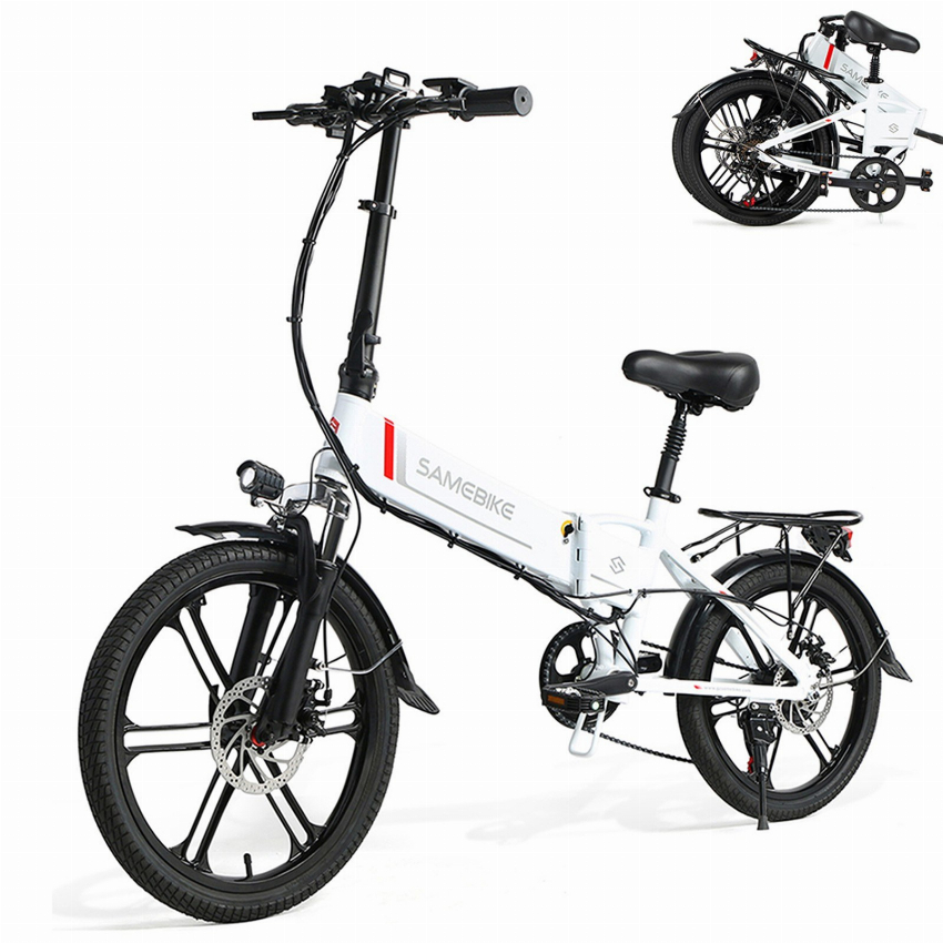 Discount code for Samebike 20LVXD30-II 20 Inch Folding Electric Bike with Rechargeable Phone Holder Rear Rack at Rcmoment