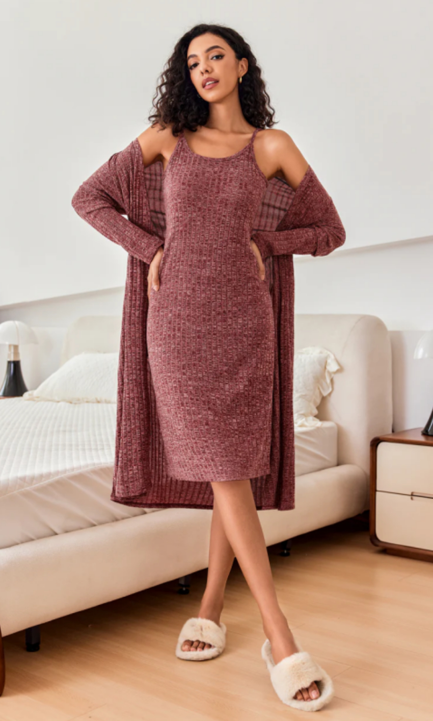Discount code for 30%off RIBBED KNIT 2-PIECE ROBE LOUNGE T at Sailvan Times