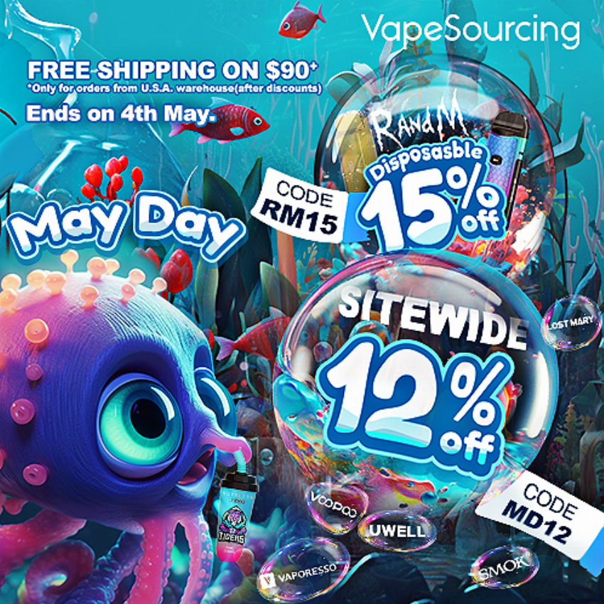 Discount code for 16% discount for 10000 Puffs Disposable Kit at Shenzhen Vapesourcing Electronics Co Ltd