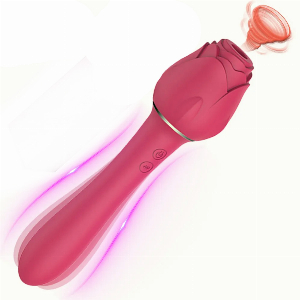 Discount code for 20% discount 2 in 1 Rose Sucking Vibrator Vacuum Powerful Dildo 15 Modes at Shenzhen Venusfun Co Ltd