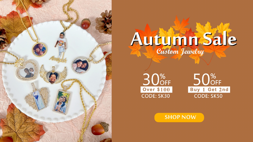 Discount code for Autumn Big Sale Custom Jewelry 30% discount Over 100 at Silviax Jewery