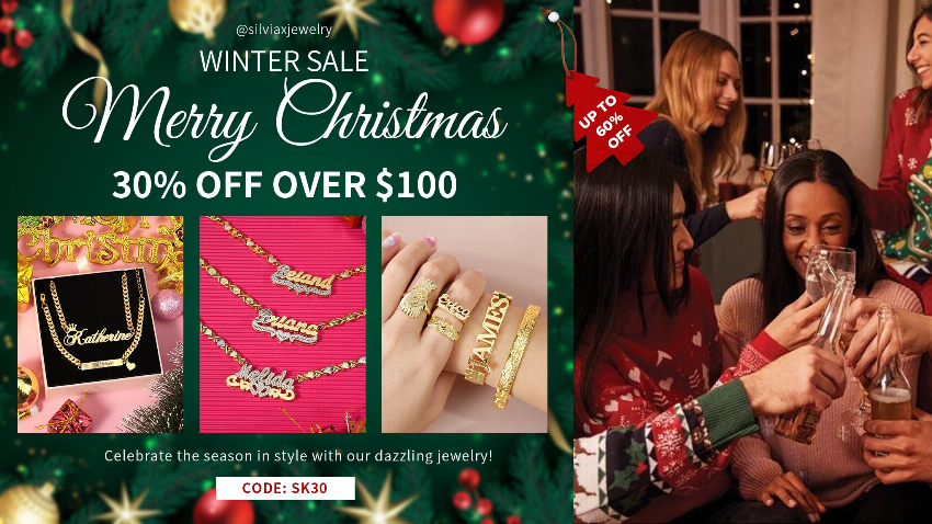 Discount code for Christmas Pre Sale 30% discount Over 100 Code at Silviax Jewery