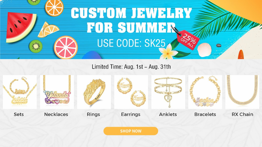 Discount code for Custom Jewelry Limited Time Offer 25% discount All at Silviax Jewery