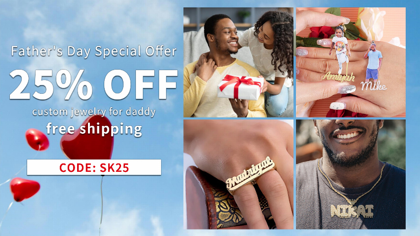 Discount code for Happy Father s Day Big Sale 25% discount All at Silviax Jewery