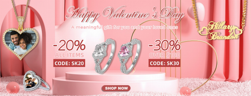 Discount code for Valentine s Day Gifts 30% discount Over 100 at Silviax Jewery