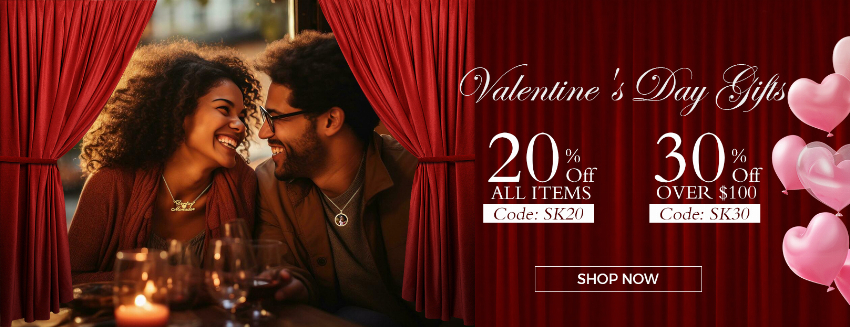 Discount code for Valentines Gifts 20% discount Sitewide Code at Silviax Jewery