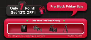 Discount code for Member 12%OFF available on price-drop items at SmallRig