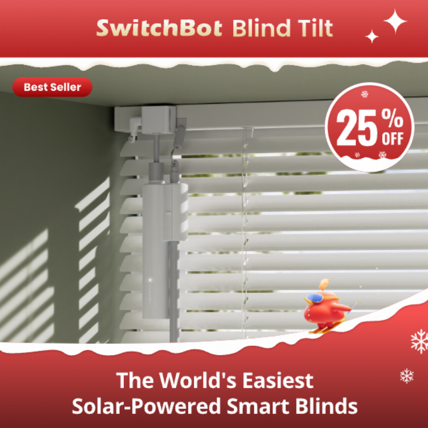Discount code for Christmas Deals 25% discount SwitchBot Blind Tilt at SwitchBot