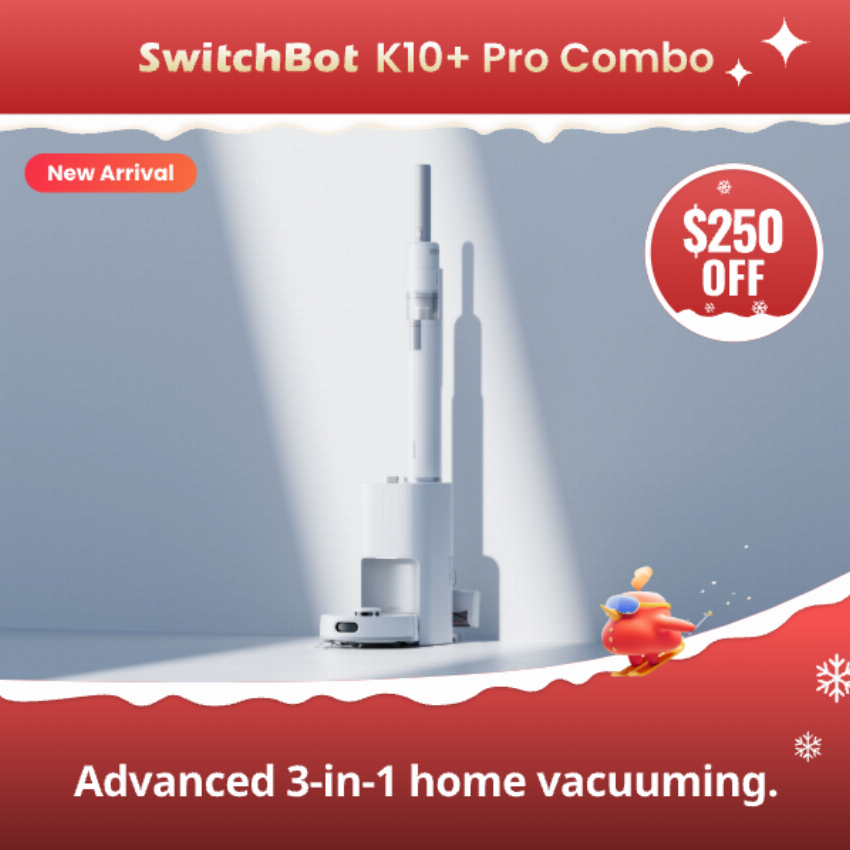 Discount code for Christmas Deals 250 Off SwitchBot K10 Pro Combo at SwitchBot
