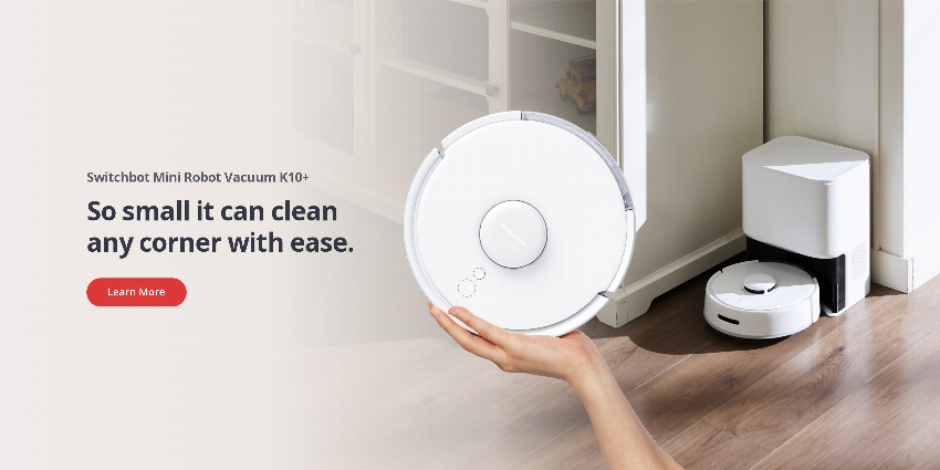 Discount code for New arrivals 100 off SwitchBot Mini Robot Vacuum K10 at SwitchBot