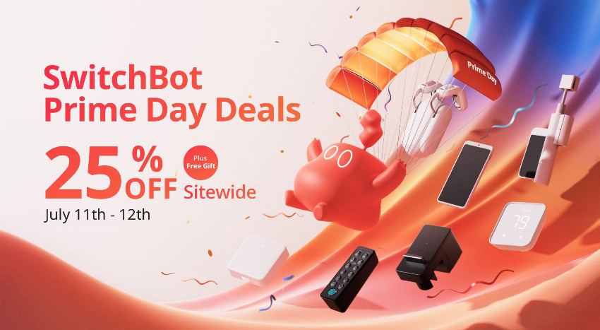 Discount code for SwitchBot Prime Day Deals - 25% discount sitewide plus free gift at SwitchBot