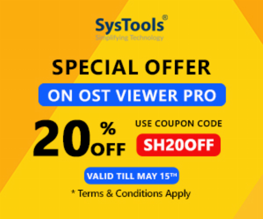 Discount code for OST Viewer Pro Offer at SysTools Software