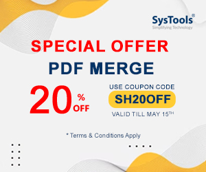 Discount code for PDF Merge Offer at SysTools Software