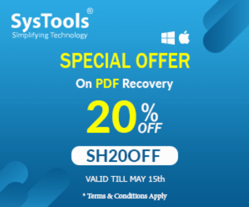 Discount code for PDF Recovery Offer at SysTools Software