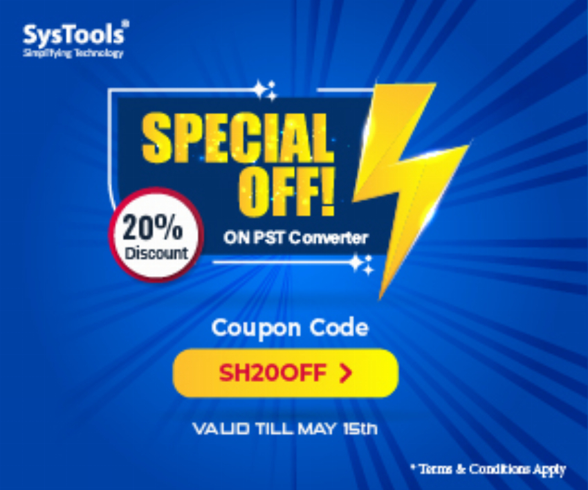 Discount code for PST Converter Offer at SysTools Software
