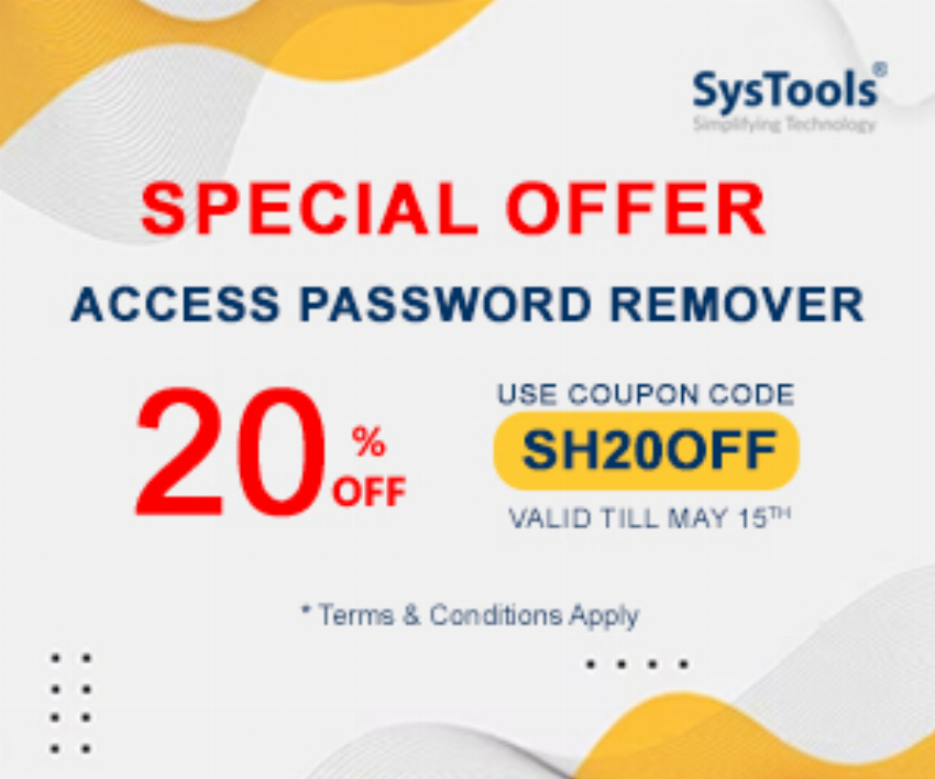 Discount code for SysTools Access Password Remover at SysTools Software