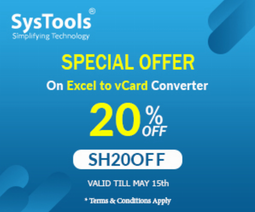 Discount code for SysTools Excel Special Offer at SysTools Software