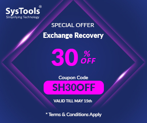 Discount code for SysTools Exchange Recovery Special Offer at SysTools Software