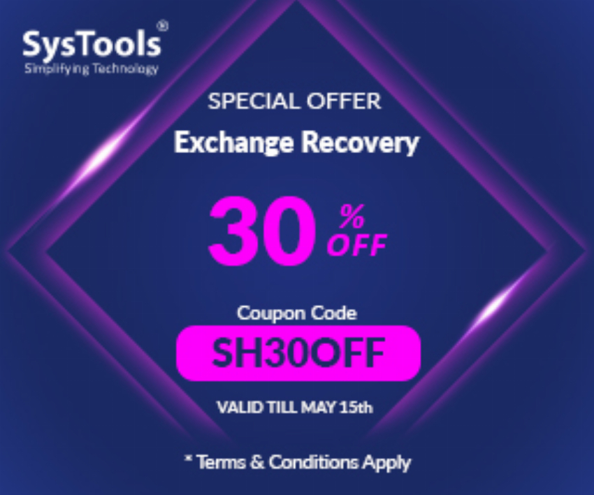 Discount code for SysTools Exchange Recovery Special Offer at SysTools Software