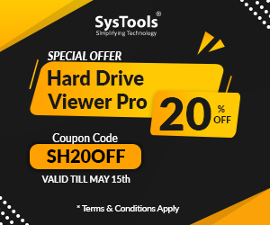 Discount code for SysTools Hard Drive Viewer Pro at SysTools Software