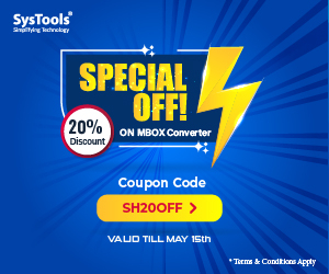 Discount code for SysTools MBOX Converter at SysTools Software