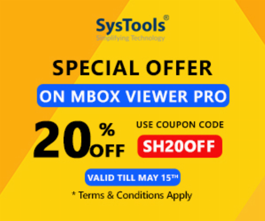 Discount code for SysTools MBOX Viewer Pro at SysTools Software