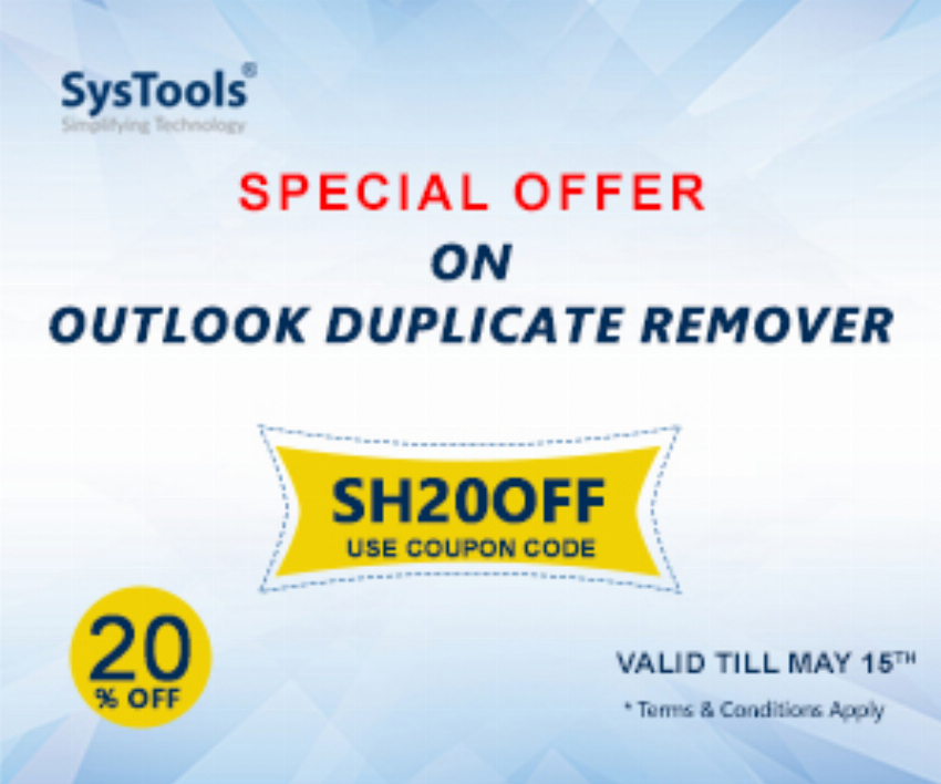 Discount code for SysTools Outlook Duplicate Remover at SysTools Software