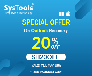 Discount code for SysTools Outlook Recovery Special Offer at SysTools Software