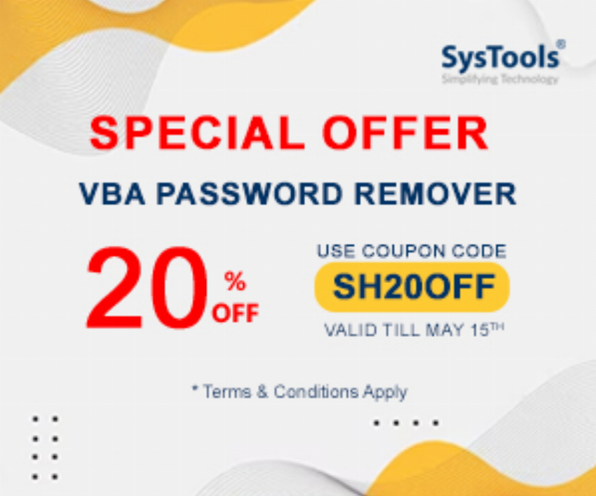 Discount code for VBA Password Remover Offer at SysTools Software