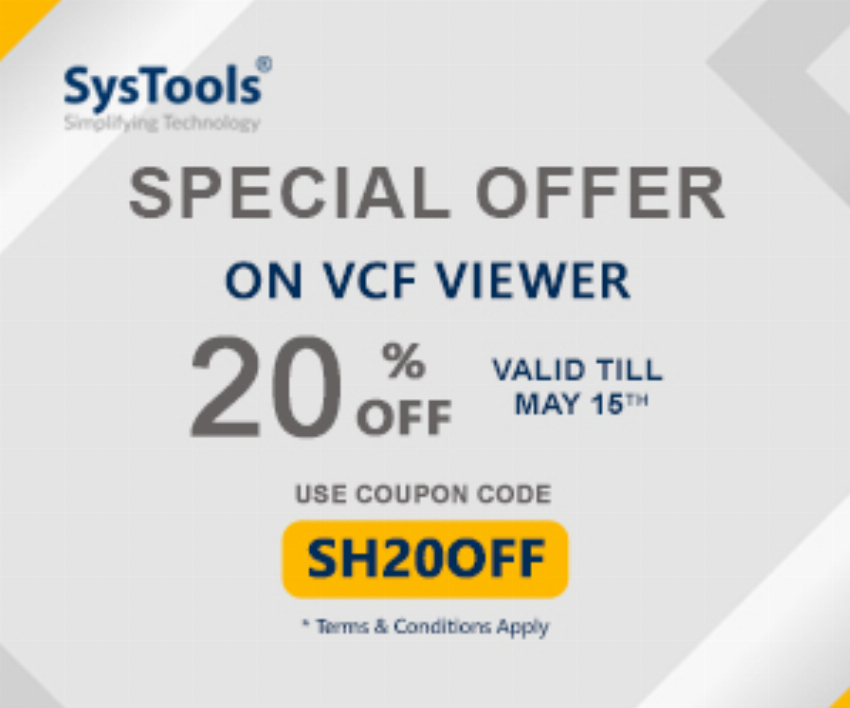 Discount code for VCF Viewer Offer at SysTools Software