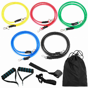 Discount code for 11pcs Fitness Resistance Bands Set 11 14 Inclusive of VAT at TOMTOP Technology Co Ltd