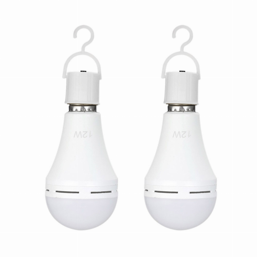 Discount code for 2 PCS Rechargeable 12W Emergency LED Light Bulbs 12 99 Inclusive of VAT at TOMTOP Technology Co Ltd